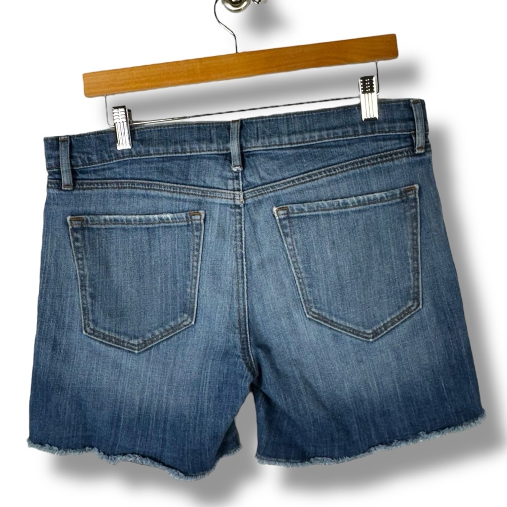 LOFT Low Rise Raw Hem Cut Off Denim Jean Shorts, Medium Wash, Size 28/6 - Picture 10 of 10
